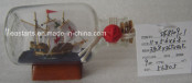 Drift Glass Bottle Wooden Decoration Marine Gifts (DF8109-1)