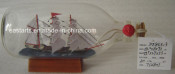 Drift Glass Bottle Wooden Decoration Marine Gifts (DF843-3)
