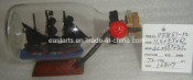 Drift Glass Bottle Wooden Decoration Marine Gifts (DF867-12)