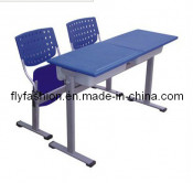 Durable Plastic High School Furniture Double Student Desk and Chair (SF-52B)