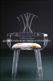Elegant Acrylic Living Room Armrest Chair (KC011)