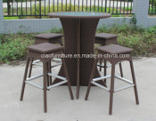 Elegant Bar Chair and Table with PS-Wood CF878