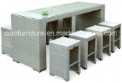 Elegant Outdoor Furniture Rattan Bar Table and Chairs (2031)