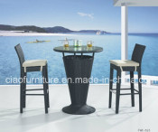 Elegant Outdoor Furniture Rattan Bar Table and Stools (C-029)