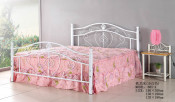 Elegant White Home Furniture Popular Metal Painting Bed (606#)