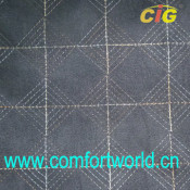 Embroidery Faux Suede with T/C Fabric (SHSF04346)