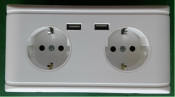 Europe USB Wall Socket, German USB Wall Socket (5V, 2.1A)