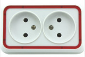 Europe Wall Socket, Russia Wall Socket, Surface Mounted Wall Socket