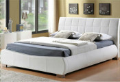 Europe White Color Leather Bed Vb-13