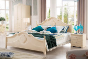 European Home Queen Size Wooden Bed (JB-8218)