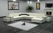 European Style Modern Furniture L Shape Shaise Leather Sofa (SF115)