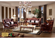 European Style Sectional Sofa Leather Sofa Living Room Sofa (LF-707)