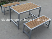 F-Outdoor Bar Furniture Set with Teakwood Table and Chair