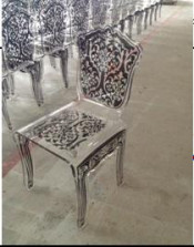 Factory Silk Screen Plastic Chair Acrylic Desk