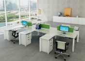 Fashion Design Straight Office Partition L Shape Desk Workstation (HF-YZLB10)