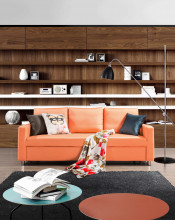Fashion Functional Fabric Sofa Bed with Armrest