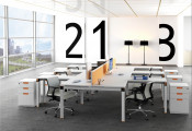 Fashion Style Office Bench Table Workstation for Staff Furniture (HF-YZK10)