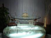 Fashionable Acrylic Dininground Table and Chair Furniture Set