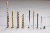 Flat Head Six Lobe Concrete Screw Yellow Zinc