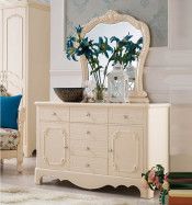 Floral Painted Storage Wooden Console Dresser (JB-8119B)