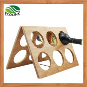Folding Bamboo Wine Bottle Storage Rack