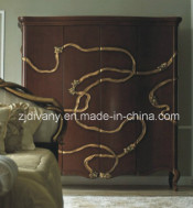 French Wooden Wardrobe Bedroom Furniture (1604)