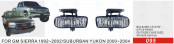 Front Fog Lamp for Gmc Sierra 1992-2002/Suburban Yukon 2000-2004