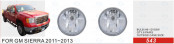 Front Fog Lamp for Gmc Sierra 2011-2013