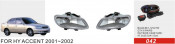 Front Fog Lamp for Hy Accent 2001~2002