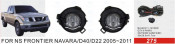 Front Fog Lamp for Nissan Frontier Navara/D40/D22 2005-2011