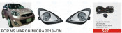 Front Fog Lamp for Nissan March/Micra 2013-on