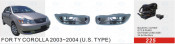 Front Fog Lamp for Toyota Corolla 2003-2004 (U. S. Type)