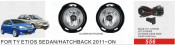 Front Fog Lamp for Toyota Etios Sedan/Hatchback 2011-on (FL-3008)