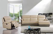 Functional Furniture Leather Sofa with Chaise