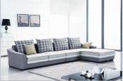 Furniture Fabric Sofa Bed with Chaise (L. B1006)