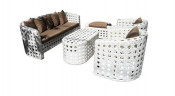 Garden Furniture Modern Wide Rattan Sofa Set (GP0008)