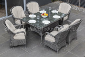 Garden Furniture Outdoor Rattan Patio Wicker Dining Table and Chair (PAD-1608)