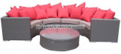 Garden Furniture Outdoor Wicker Rattan Patio Sofa Set (PAS-099.2)