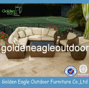 Garden Furniture Ratan Sofa with Waterproof Fabric