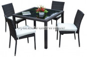 Garden Furniture, Rattan Table and Chair (PAD-080B)