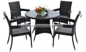 Garden Patio Wicker Rattan Outdoor Dining Table and Chair (PAD-1408)