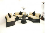 Garden Patio Wicker Rattan Outdoor Sofa (PAS-1205)