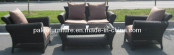 Garden Rattan Patio Outdoor Wicker Sofa Set (PAS-046)