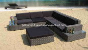 Garden Wicker Outdoor Patio Rattan Sofa Set (PAS-3127)