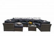 Garden Wicker Patio Rattan Outdoor Sofa (PAS-1432)