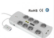 Germany Surge Protector with TV/Telephone Surge Protection