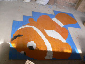 Glass Mosaic, Orange Swimming Pool Mosaic Design