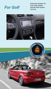 Golf Entry Keyless Go, Smart Key Push Button, Remote Start Can-Bus Alarm for Volkswagen