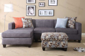 Gray Microfiber Sectional Sofa Set (JP-sf-107)