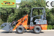 Haiqin 0.8ton CE Mini Hoflader with Grapple Bucket
